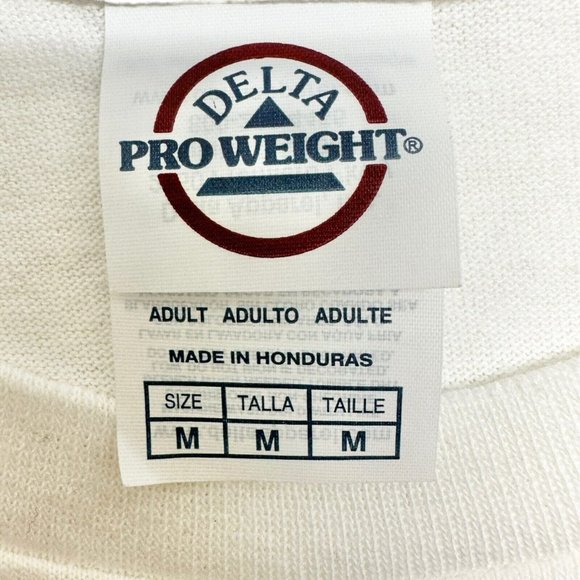 Delta Pro Weight T-shirt Medium White Daddy Elf Christmas Short Sleeve NEW - Picture 4 of 7